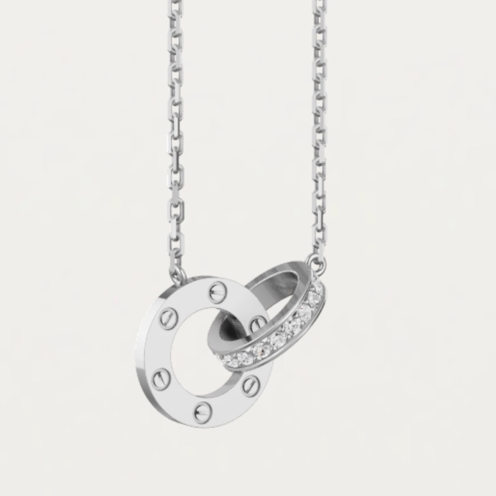 Cartier LOVE Necklace Pavé – White Gold, Diamond – Authentic